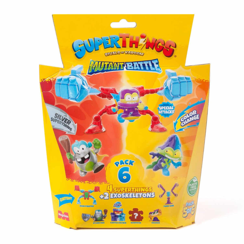 Imagen superthings mutant battle pack - 4 superthings & 2