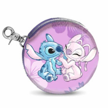 Imagen monedero lilo y stitch cookie stich rosa