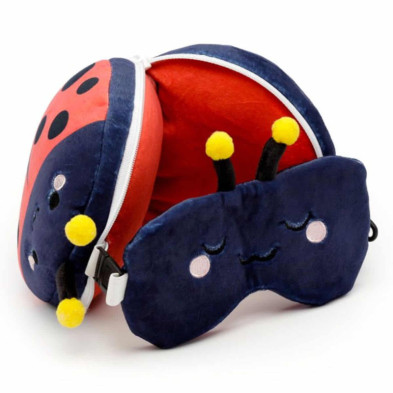 imagen 1 de almohada de viaje mariquita con antifaz