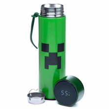 Imagen botella termo con termómetro minecraft creeper