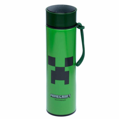 imagen 2 de botella termo con termómetro minecraft creeper