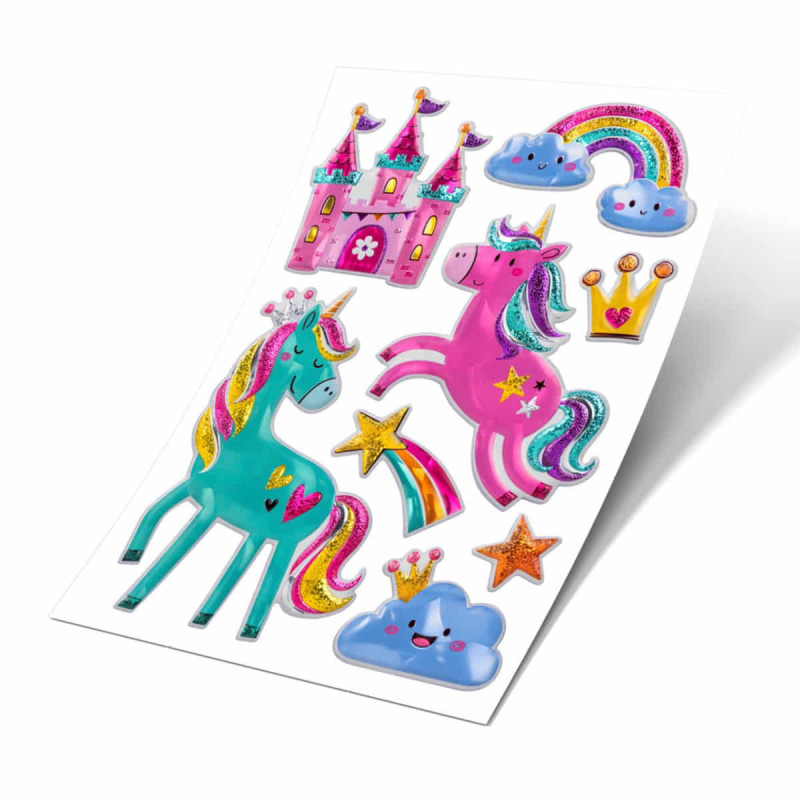 Imagen stickers princesas set lamina 21x30cm Imagen stickers princesas set lamina 21x30cm
