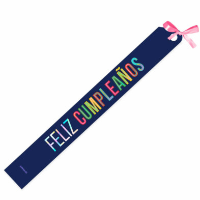 Imagen banda feliz cumpleaños 150x10cm pvc azul