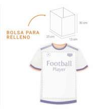 imagen 2 de piñata camiseta fútbol blanca 48x50cm cartón