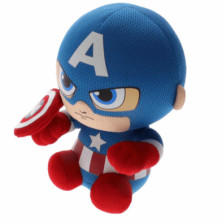 imagen 1 de peluche beanie boos capitan américa 15cm ty