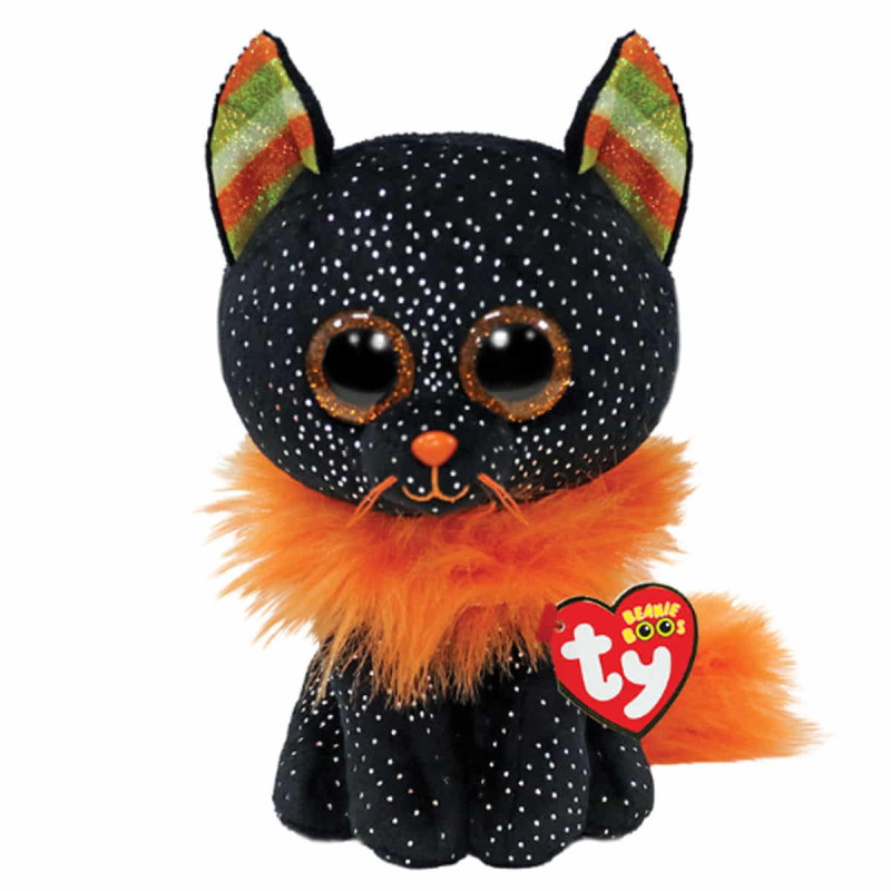 Imagen peluche beanie boos morticia cat 15cm ty