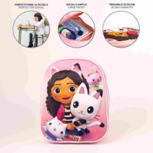 imagen 3 de mochila infantil 3d gabbys dollhouse