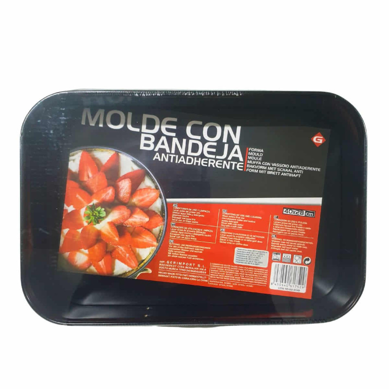 Imagen molde con bandeja antiad. 40x28 - acero Imagen molde con bandeja antiad. 40x28 - acero