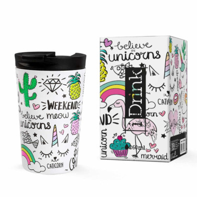 imagen 1 de taza de viaje unicornio 260ml