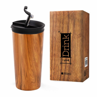 imagen 1 de taza de viaje wood 350ml