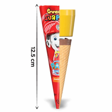 imagen 2 de cono chocolate 25grs paw patrol estuche 12u