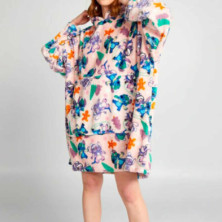 imagen 1 de sudadera poncho adulto lilo & stitch rosa