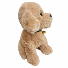 imagen 1 de perro de peluche 25cm con cascabel marrón