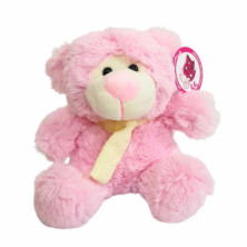 Imagen oso de peluche rosa 20cm