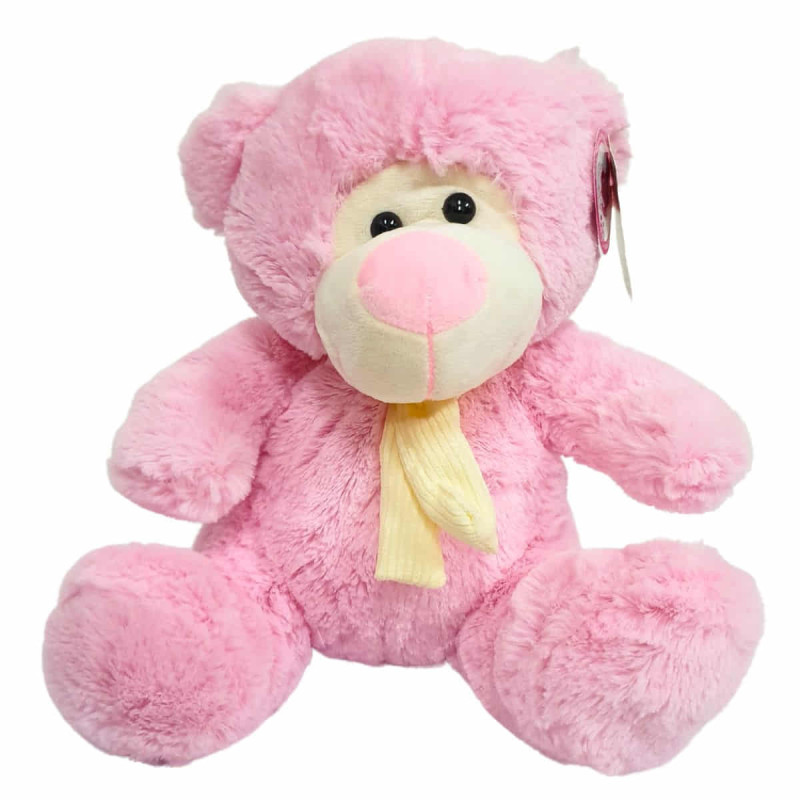 Imagen oso de peluche rosa 30cm