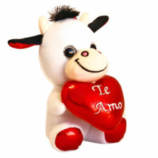 imagen 1 de vaca de peluche 14cm te amo