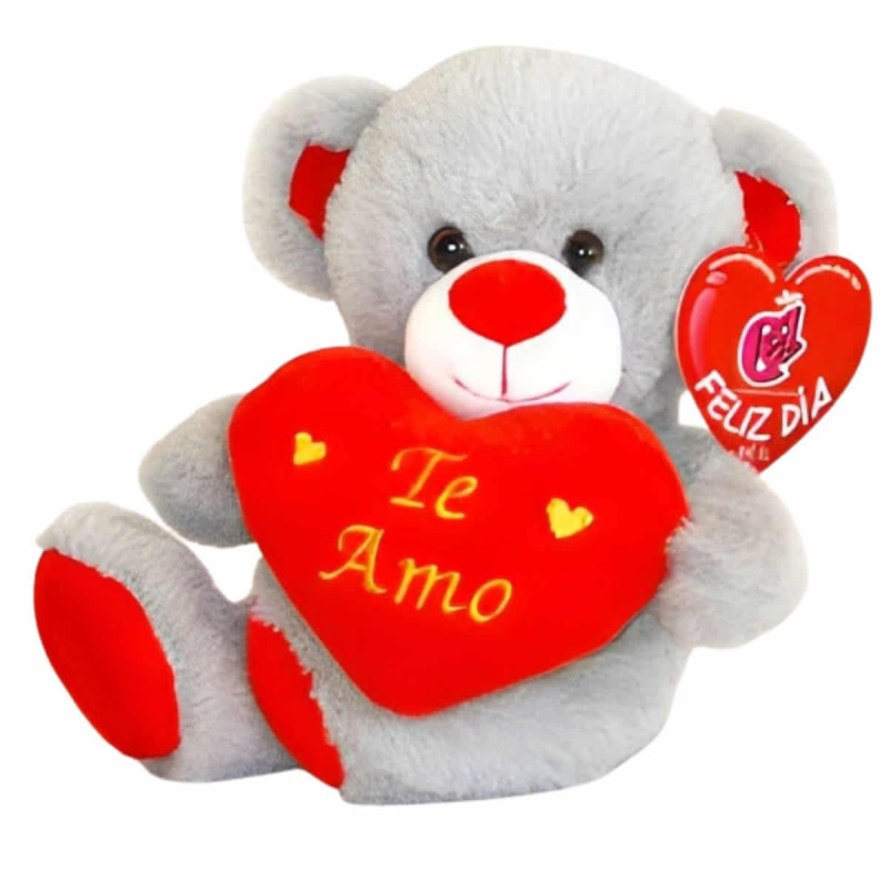 Imagen oso de peluche gris 17cm te amo Imagen oso de peluche gris 17cm te amo