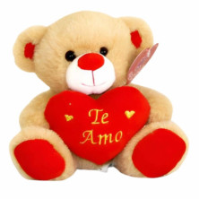 Imagen oso de peluche marrón 17cm te amo