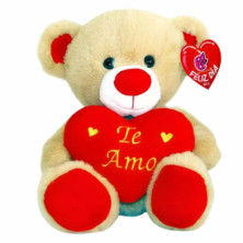 Imagen oso de peluche marrón 23cm te amo