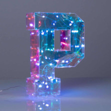 imagen 1 de lámpara letra p iluminada + hub usb