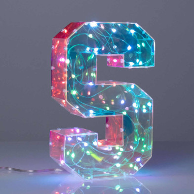 imagen 1 de lámpara letra s iluminada + hub usb
