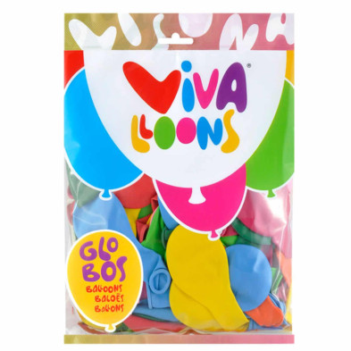 imagen 1 de globos bolsa 200 u - 9d-  colores surtido ø 22cm v