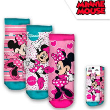 Imagen 2 de PACK 3 CALCETINES MINNIE MOUSE TOBILLEROS 19/22