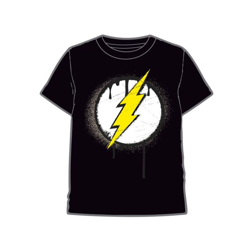 Imagen CAMISETA THE FLASH LOGO NEGRO