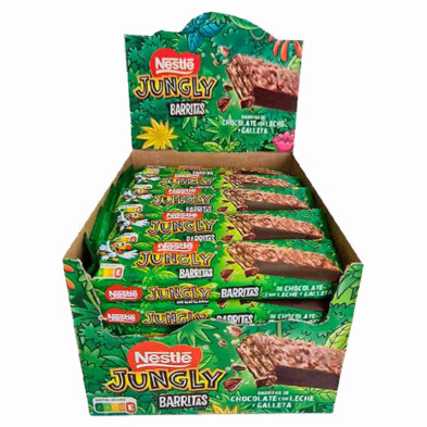 imagen 1 de chocolatina barritas jungly 34grs 30 unidades
