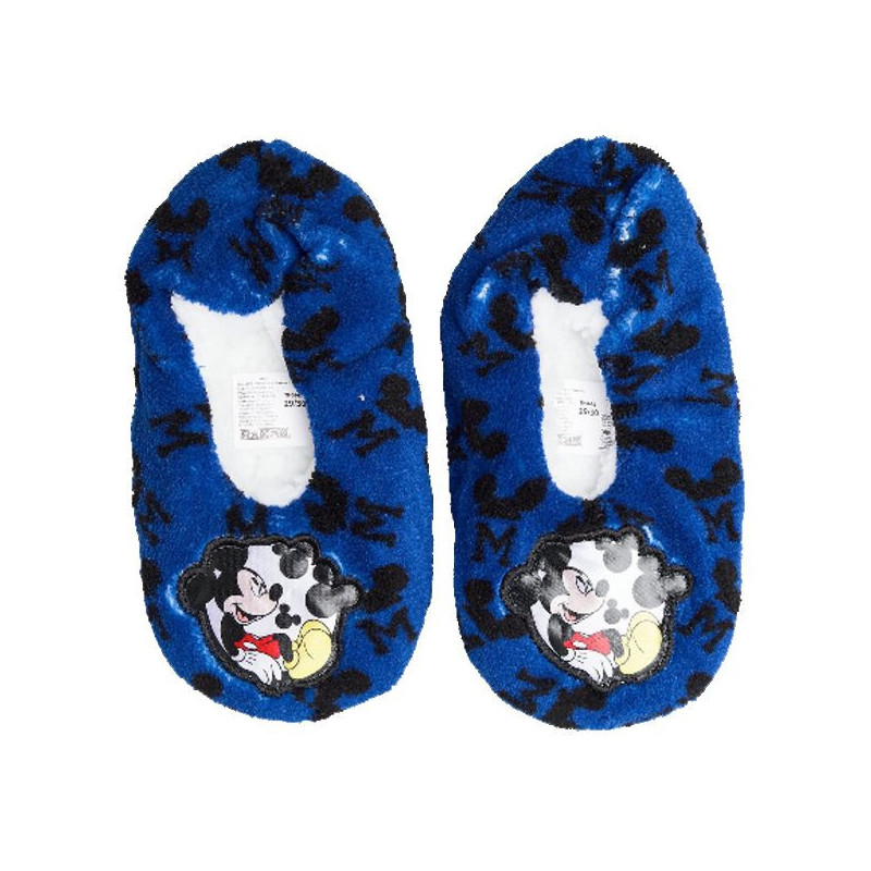 Imagen PANTUFLAS MICKEY MOUSE AZUL CON TOPOS