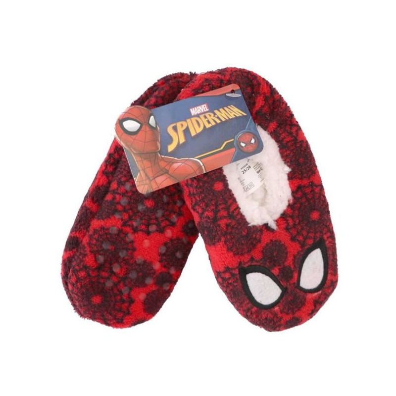 Imagen PANTUFLAS MARVEL SPIDERMAN ROJAS