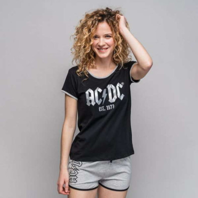 Imagen 4 de PIJAMA CORTO SINGLE JERSEY ACDC TALLA S