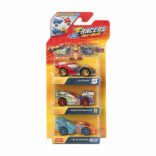 Imagen pack 3 coches t-racers mix race