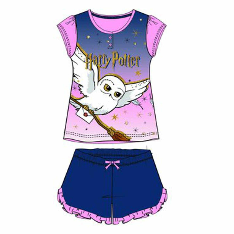 Imagen PIJAMA CORTO HARRY POTTER HEDWIG AZ - 5 AÑOS