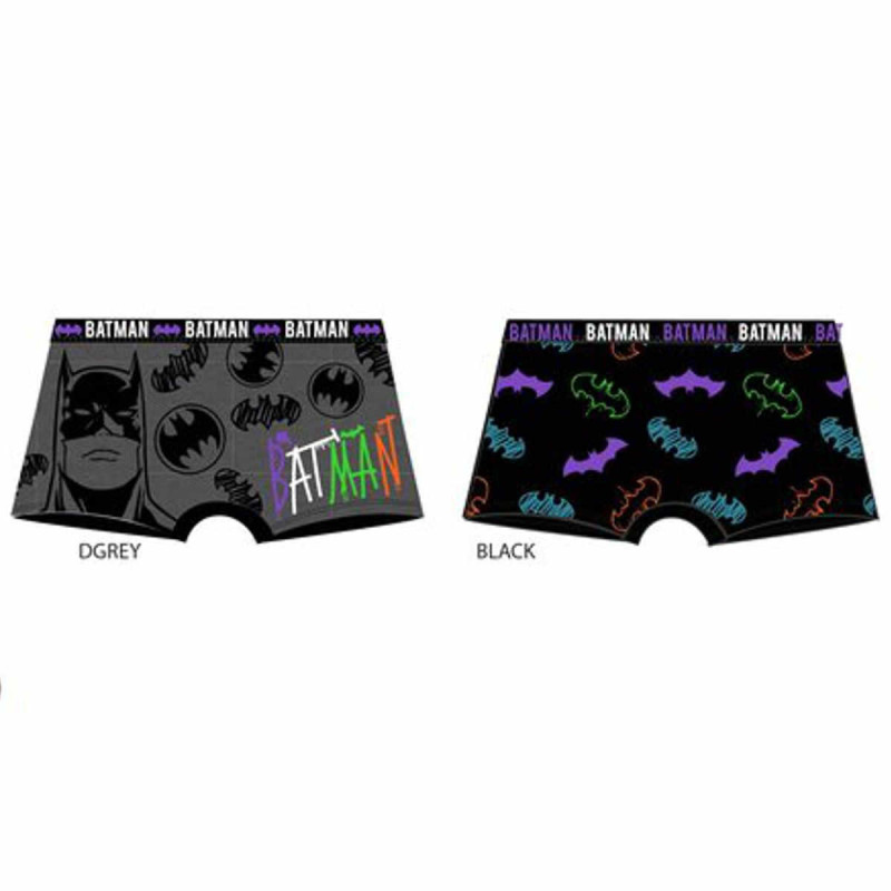 Imagen SET 2 BOXERS BATMAN 4/5 AÑOS - GRIS NEGRO