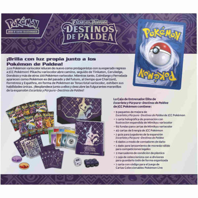 imagen 2 de jcc pokémon caja entrenador élite escarlata y púrp