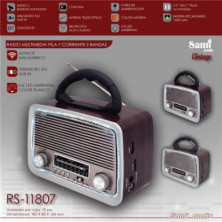 imagen 1 de radio vintage colección madera 3 bandas sami