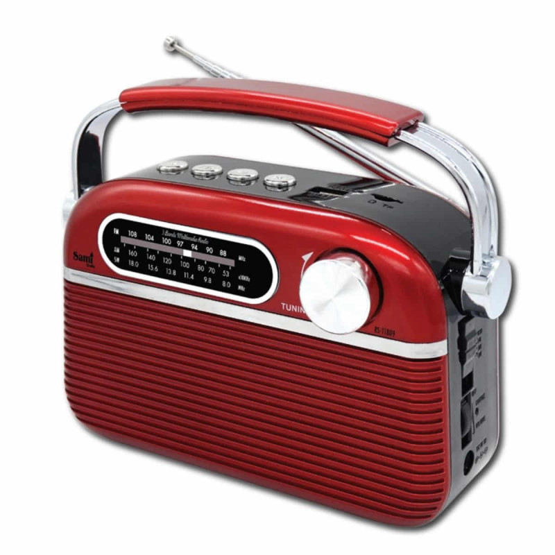 Imagen radio vintage rojo 3 bandas sami Imagen radio vintage rojo 3 bandas sami