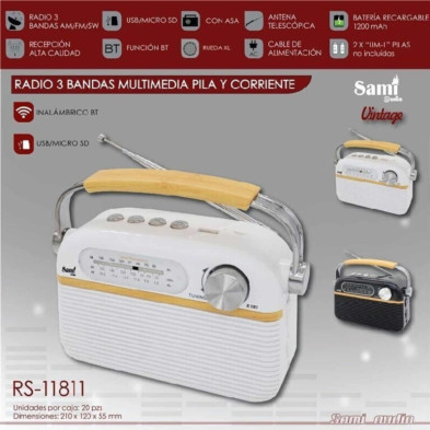 imagen 1 de radio vintage blanco 3 bandas sami