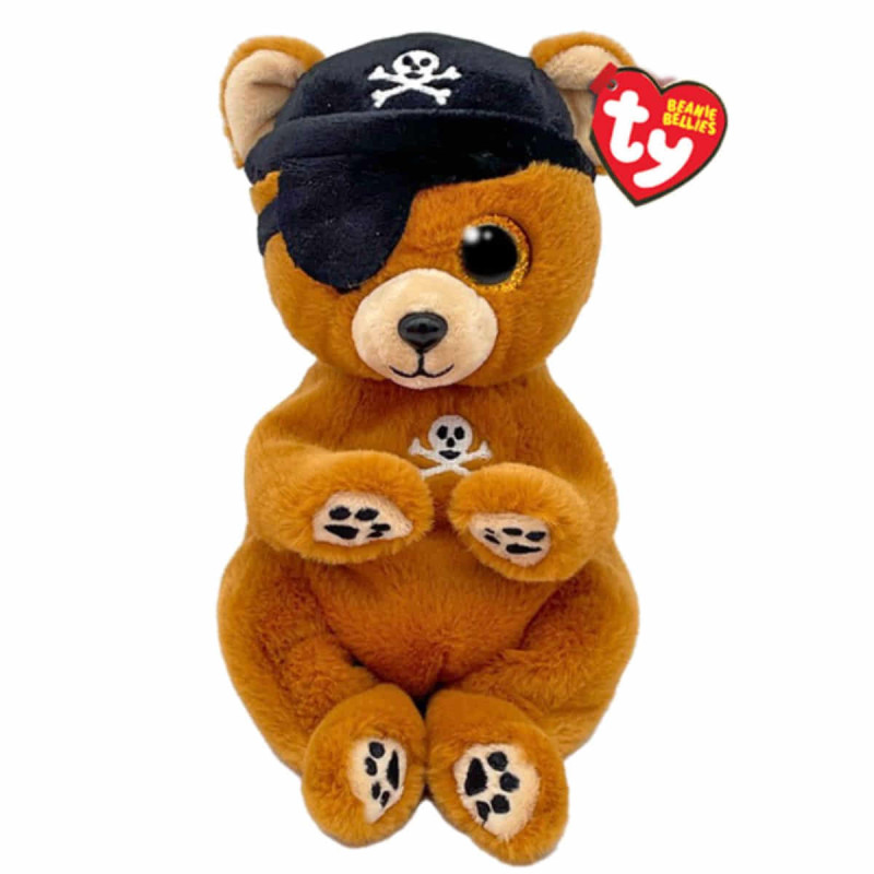 Imagen peluche beanie bellies oso pirata scully 15cm ty