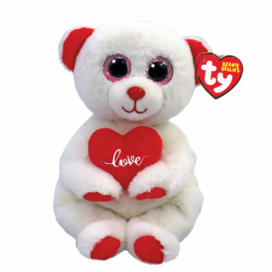 Imagen peluche beanie bellies oso desi corazón 15cm ty Imagen peluche beanie bellies oso desi corazón 15cm ty