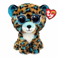 Imagen peluche beanie boos leopardo cobalt azul 15cm ty