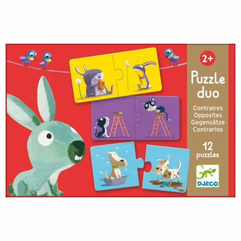 Imagen juego educativo puzzle dúo contrarios djeco Imagen juego educativo puzzle dúo contrarios djeco