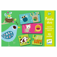 Imagen juego educativo puzzle dúo habitat djeco