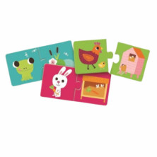 imagen 1 de juego educativo puzzle dúo habitat djeco