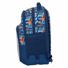 imagen 2 de mochila doble hot wheels speed club 42cm adaptabl