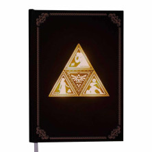 CADERNO COM LUZ A LENDA DO ZELDA TRIFORCE