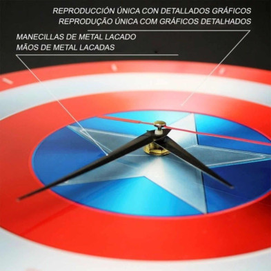 imagen 1 de reloj de pared capitán américa imagen 1 de reloj de pared capitán américa