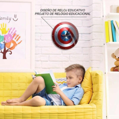 imagen 6 de reloj de pared capitán américa imagen 6 de reloj de pared capitán américa