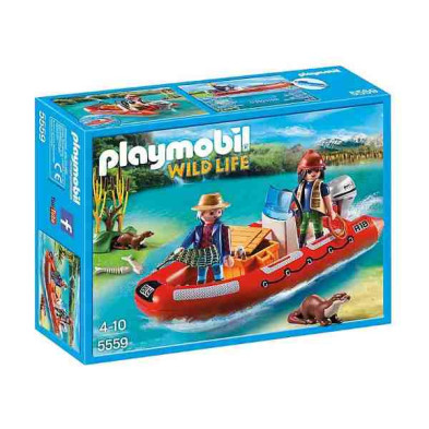 Imagen bote inchable con exploradores Imagen bote inchable con exploradores